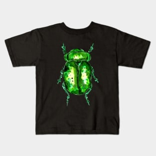 Green Big Beetle Kids T-Shirt